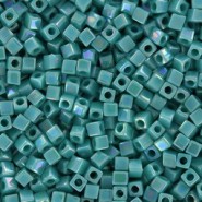 Miyuki square - cubes 1.8mm kralen - Opaque turquoise green ab SB18-481